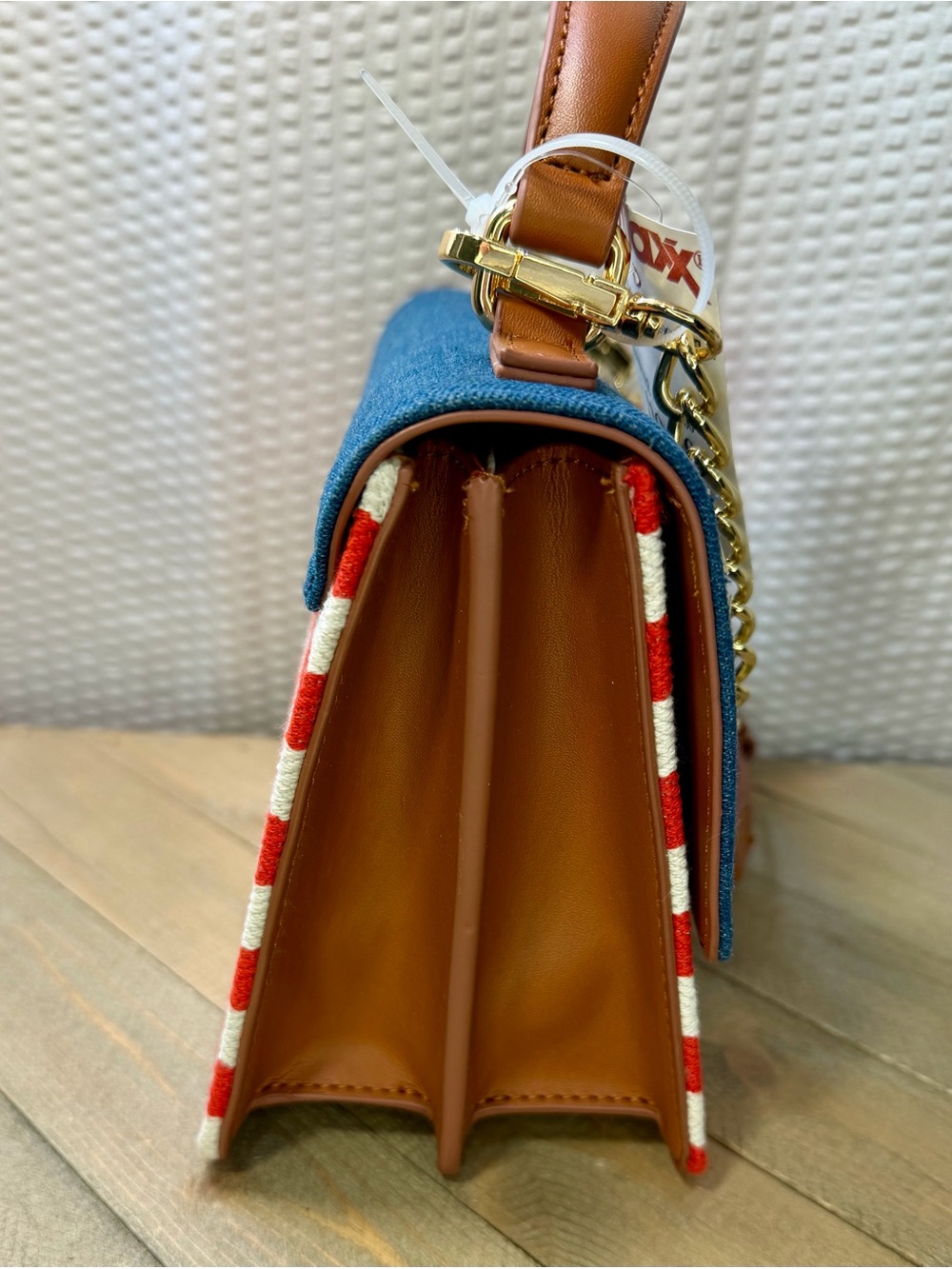 Betsey Johnson Patriotic Flag Embellished Crossbody!! - Picture 3 of 7